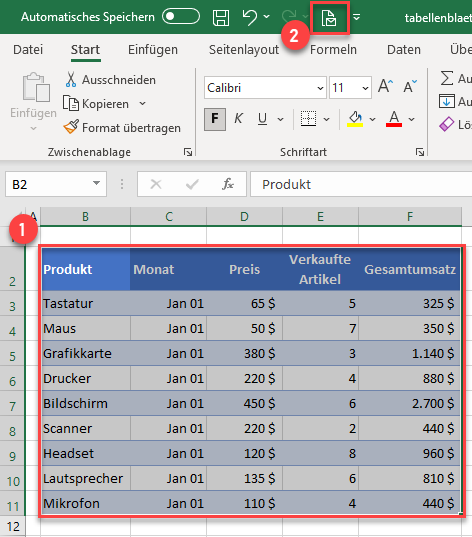 Excel Arbeitsblatt als Email Anhang