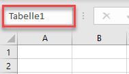 Excel Funktion Gehe zu Tabelle durch Eingabe