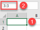 Excel Funktion Gehe zu Zeile durch Eingabe