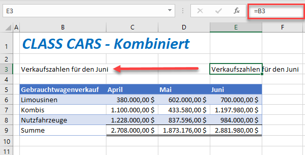 Excel Funktion Gehe zu zwischen Formeln & Quelldaten