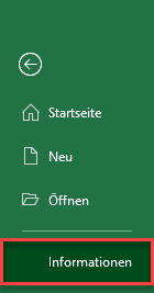 Excel Menueband Datei Informationen