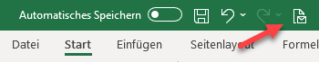 Excel Schnellzugriff Symbolleiste Befehl Email Versand