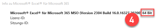 Excel Version anzeigen detailliert