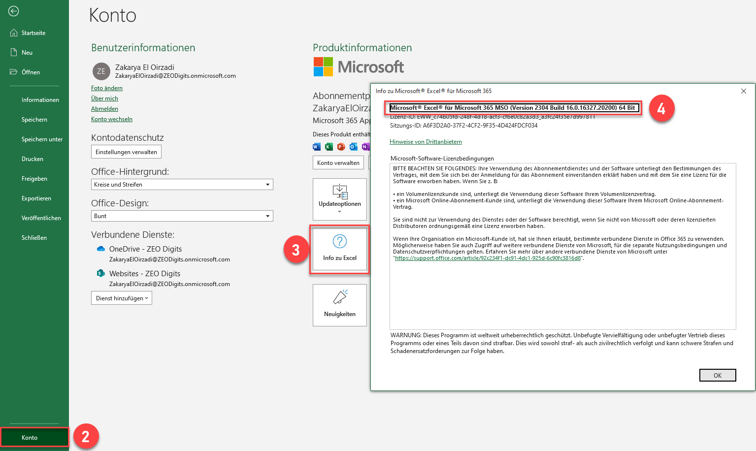 Excel Version anzeigen