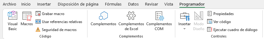Ficha Programador en Excel