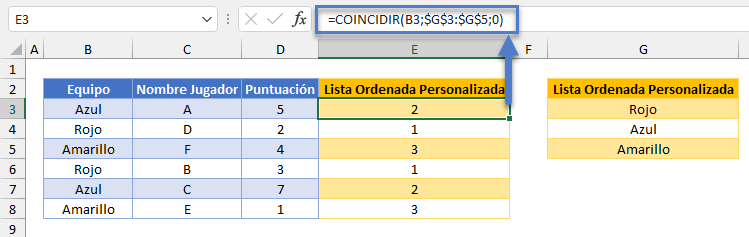 Fórmula COINDICIR para Columna Auxiliar