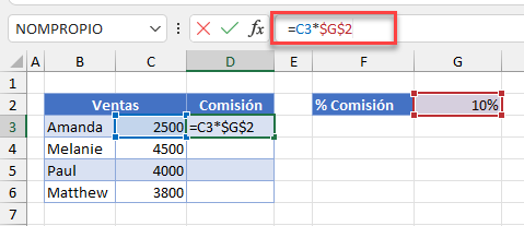 Fórmula con Referencia Absoluta