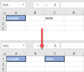 Gesamte Formate in Zelle uebertragen