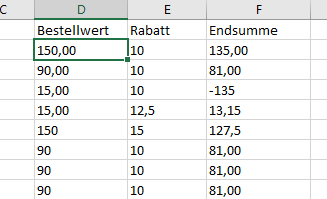 Gruenes Dreieck in Excel Optionen deaktiviert