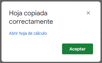 Hoja Copiada Correctamente en Google Sheets