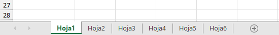 Hojas o Pestañas en Excel