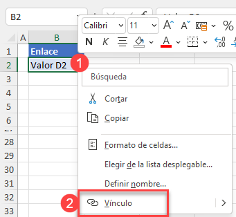 Insertar Enlace a otra Ubicación del Mismo Libro en Excel