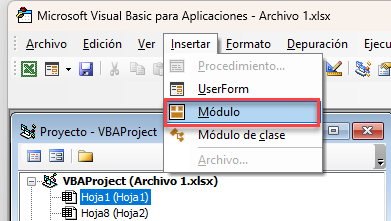 Insertar Módulo VBA