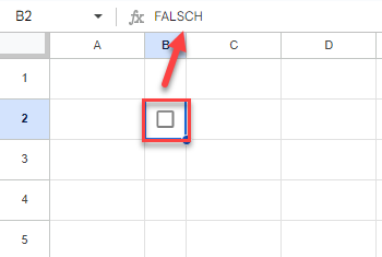 Kontrollkaestchen Wert in Google Sheets