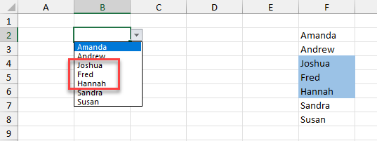 Lista Desplegable y Origen de Datos Editado