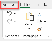 Menú Archivo