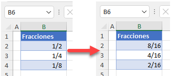 Mostrar Fracciones Sin Reducir en Excel y Google Sheets
