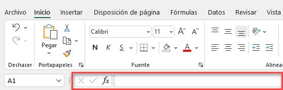 Mostrar la Barra de Fórmulas en Excel