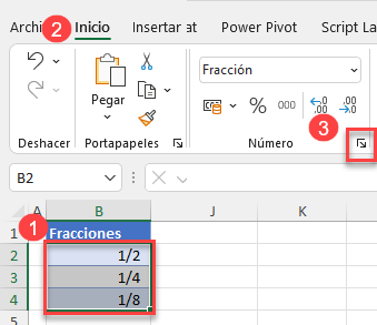 Mostrar los Números Como Fracciones Semejantes