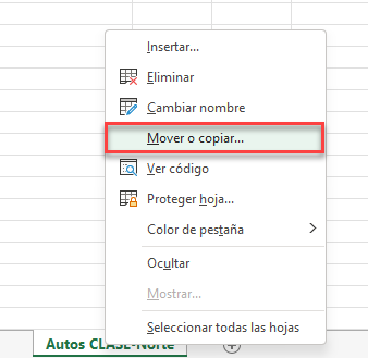 Mover o Copiar Hojas para Combinar