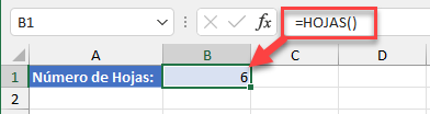 Número de Hojas en Excel
