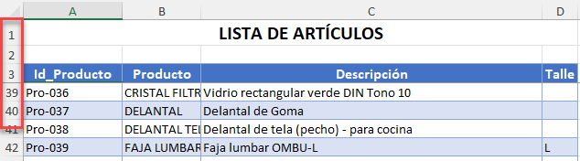 Primeras Tres Filas Inmovilizadas en Excel