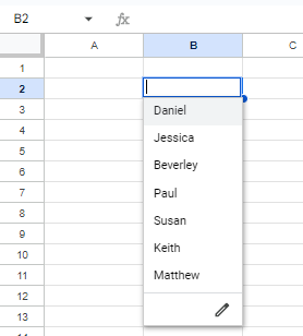 Rango Cambiado en Lista Desplegable en Google Sheets