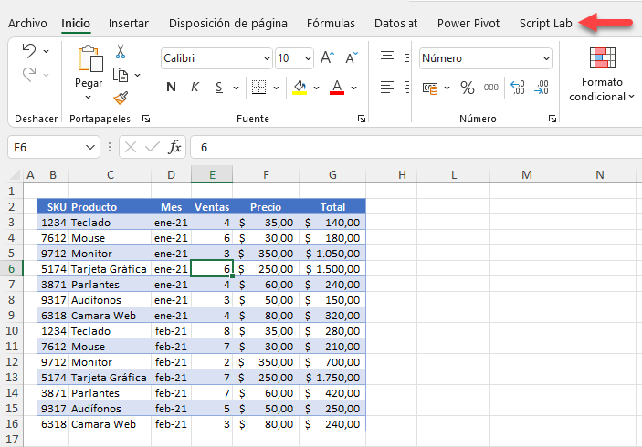 Rango de Datos No Muestra Opción Diseño de Tabla