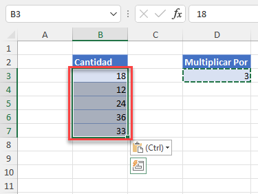 Resultado Multiplicar con Pegado Especial