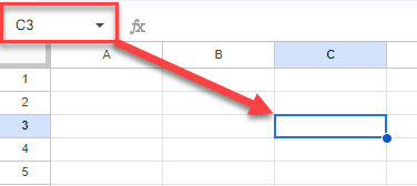 Saltar a Celda con Cuadro de Nombre en Google Sheets