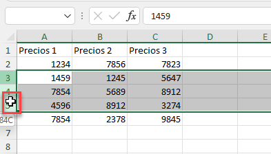Seleccionar Filas en Excel