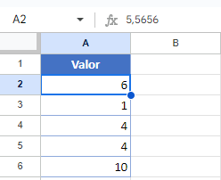 Tabla con Números Redondeados en Google Sheets