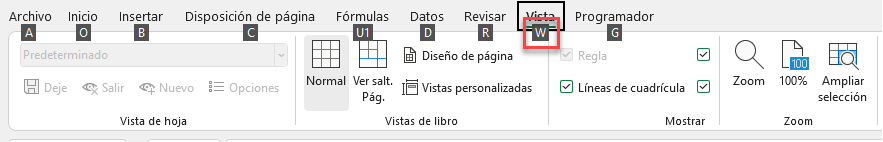 Teclas de Atajo en Excel