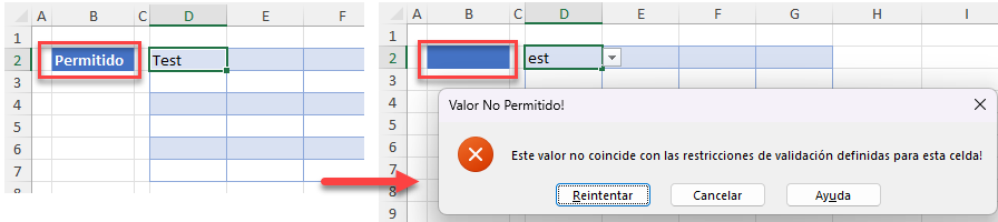 Validación de Datos Basada en Otra Celda