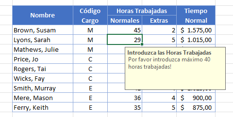 Validación de Datos No Funciona en Excel y Google Sheets