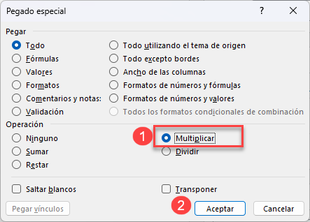 Ventana de Pegado Especial para Invertir Signo de Valores