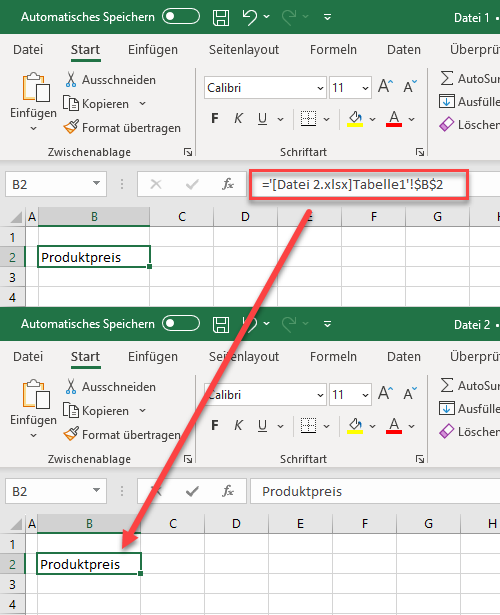 Verknuepfungen in Excel generieren