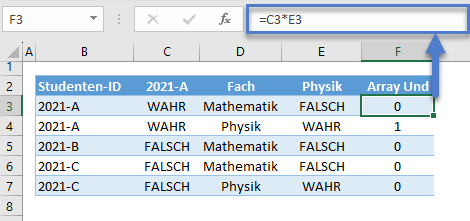 XVERWEIS mit logischen Kriterien UND Array