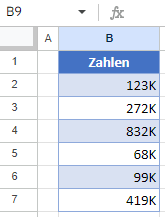 Zahlenformat Tausender K Form Google Sheets