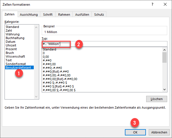 Zahlenformat Zellen formatieren