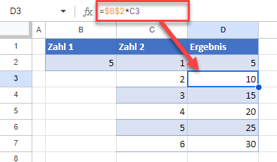 Zellen in Google Sheets sperren