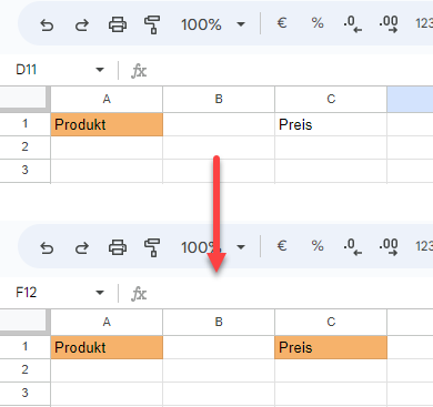 Zellenfarbe in Google Sheets kopieren