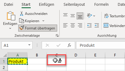 Zellenformat in Excel uebertragen