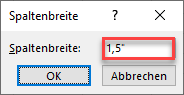 Zellengroesse in Pixel Zoll Format Spaltenbreite eingeben