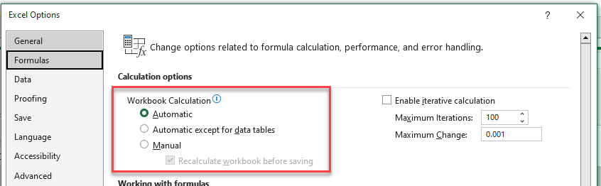 error in formulas calc options