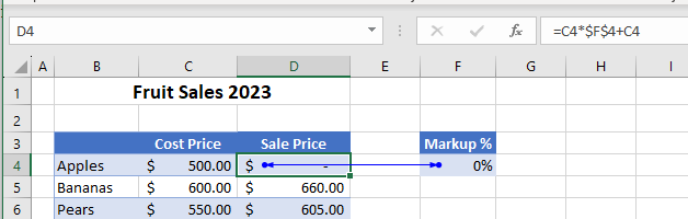 error in formulas circular reference 2