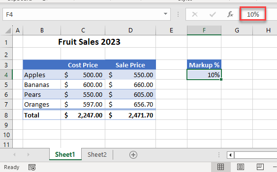 error in formulas circular reference