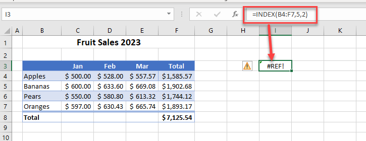 error in formulas ref error