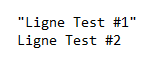 exemple ecriture fichier texte ligne test resultat