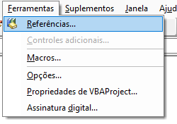 menu ferramentas referencias